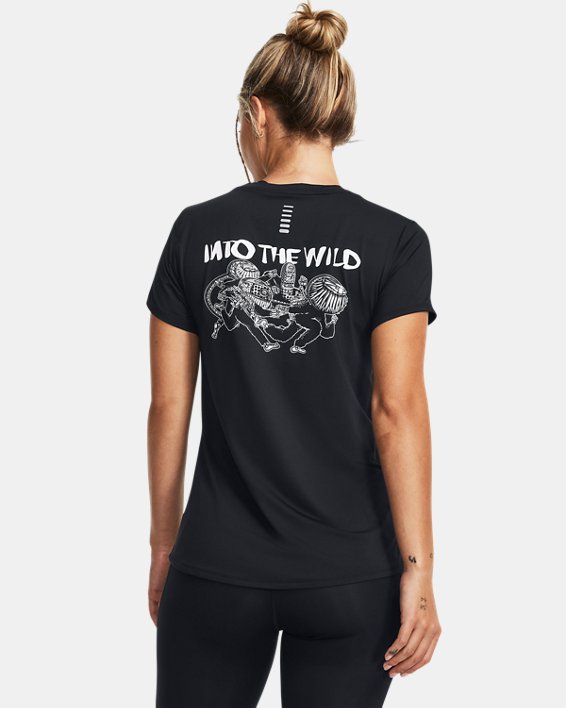 Women's UA Iso-Chill Wild Short Sleeve in Black image number 1